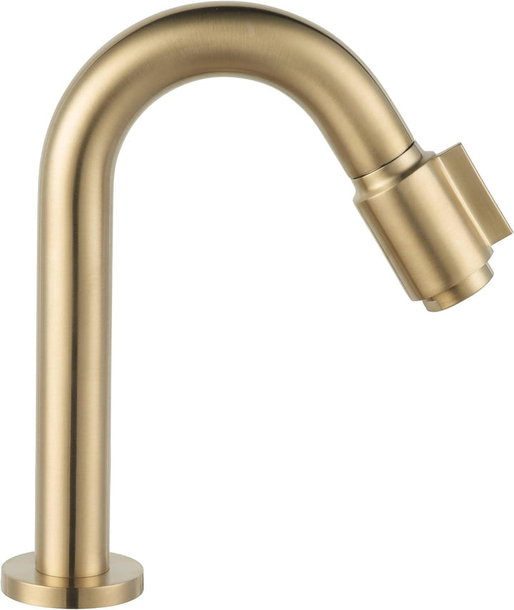Essential 2.0 Kaltwasserhahn Gäste WC - 19 cm Hoher Waschtischarmatur - Messing - Mit Rosetten - Gol
