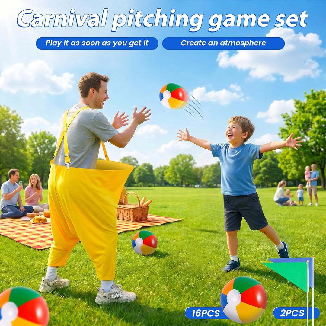 2 Stück Granny Pants Yard Game, Wurfspiel Spiele für Draussen, Lustiges Outdoor Games mit 16 Hüpfbäl