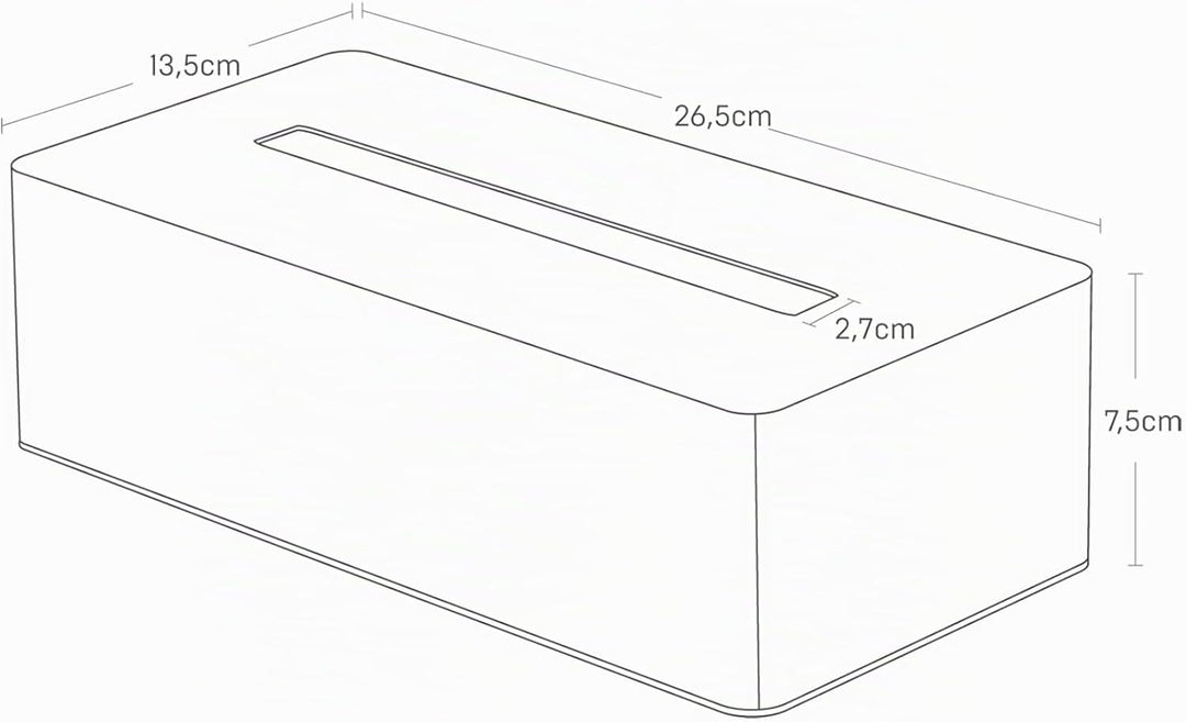 Tissue case - Tower - black Schwarz, Schwarz