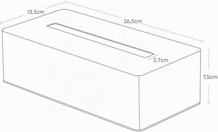 Tissue case - Tower - black Schwarz, Schwarz