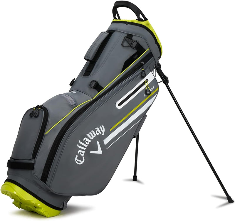 Callaway Golf Chev Standtasche (Ausgabe 2022) Anthrazit/Flow Yellow, Anthrazit/Flow Yellow