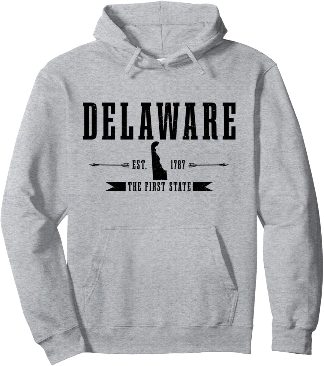 Delaware Est. 1787 Vintage USA Amerika Souvenir Pullover Hoodie