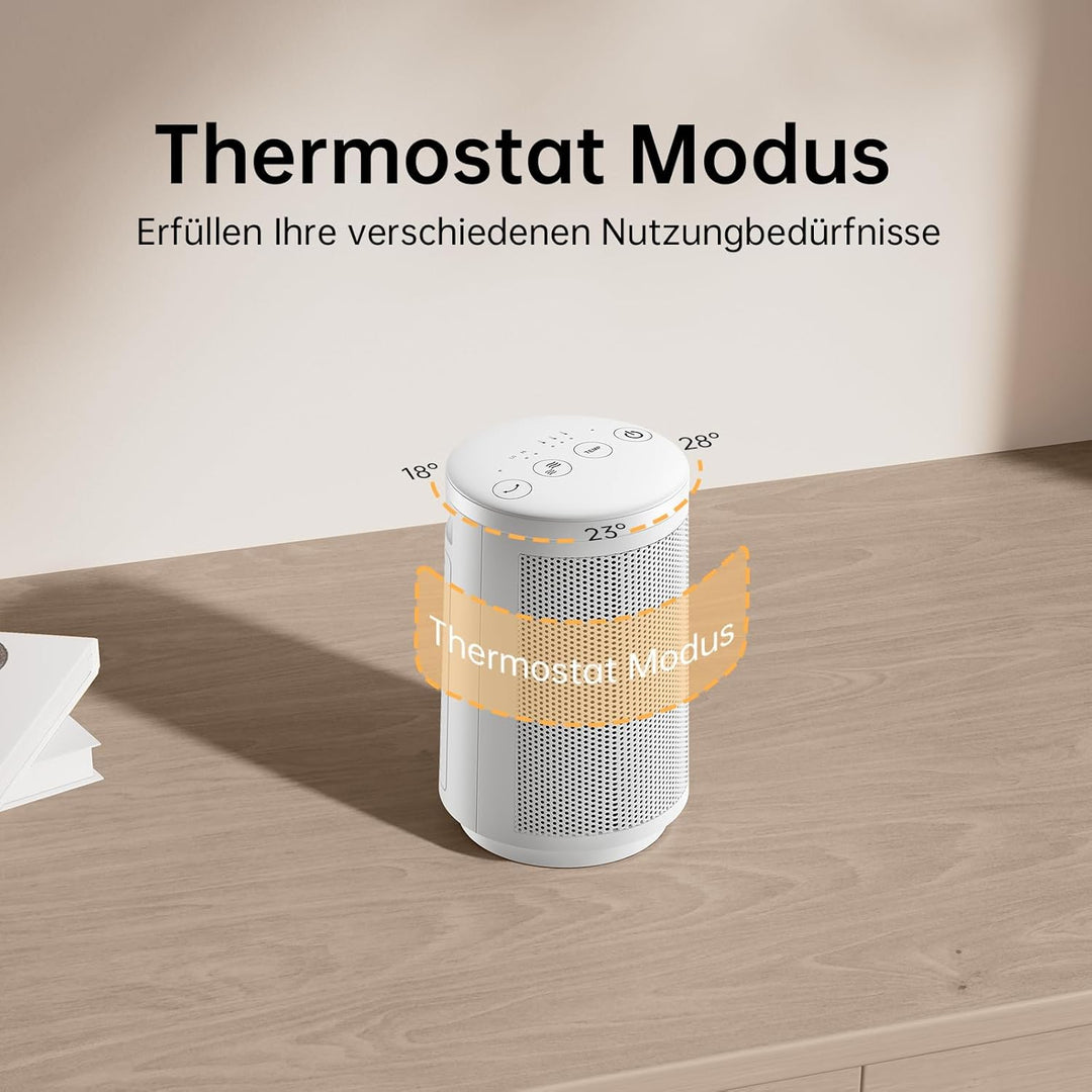 MYCARBON Heizlüfter Bad 900W/1500W Heizlüfter Energiesparend leise Thermostat 8H Timer 60°Oszillatio