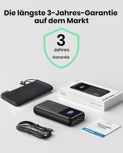 INIU Power Bank, 20000mAh 65W Powerbank Klein Aber Stark Phone & Laptop, Externe Handyakkus USB C In