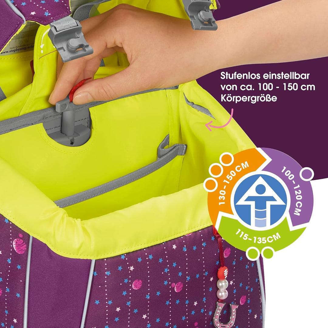 Step by Step Giant Schulranzen-Set, 5-teilig, ergonomischer Tornister mit Reflektoren, höhenverstell