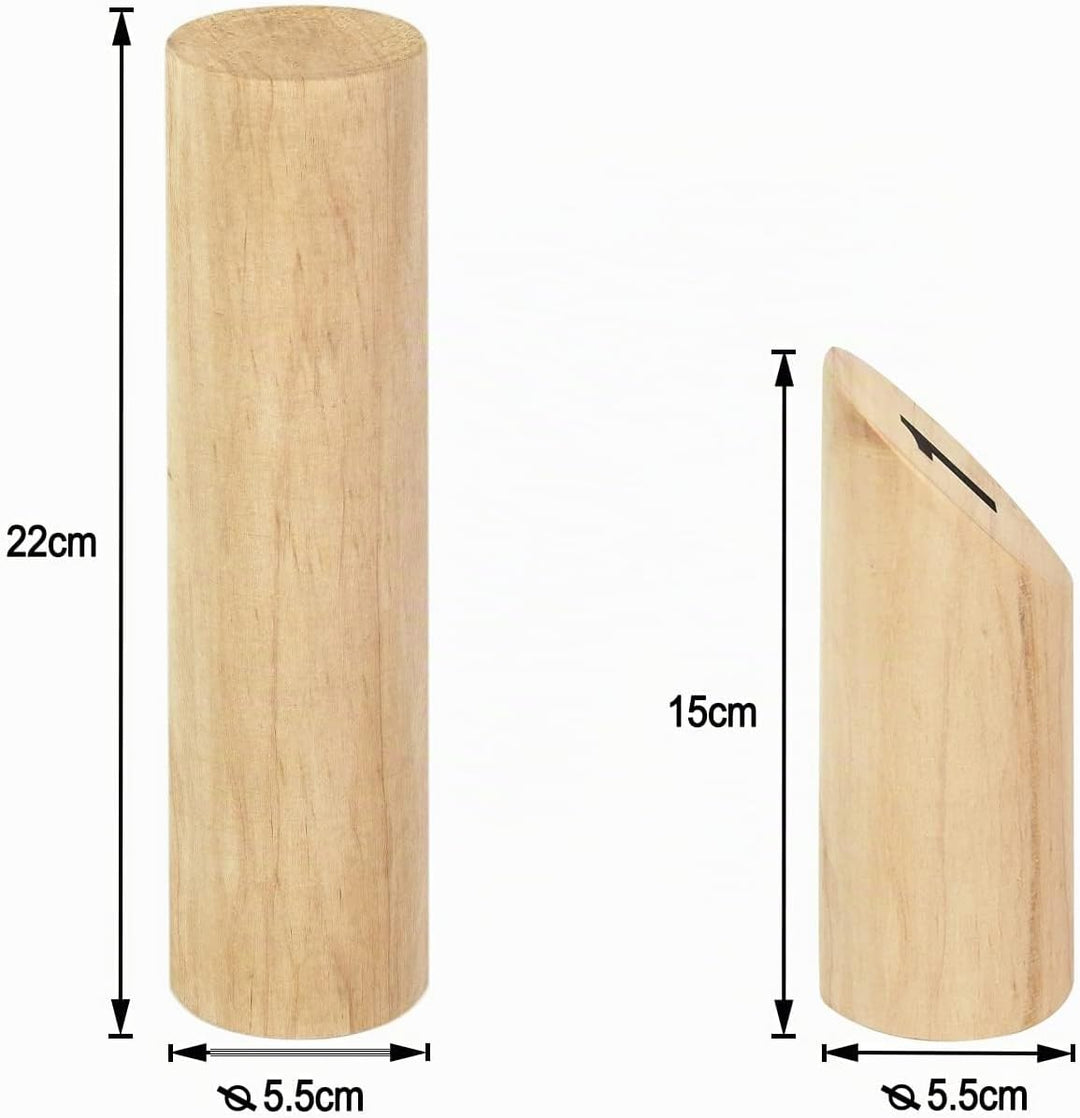 Aufun Kubb Wikingerspiel HolzWurfspiel für draussen, aus Kiefernholz und mit 12 hölzernen Zahlen, Wi