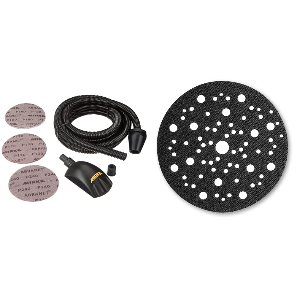 Mirka Roundy Handschleifer Starter-Kit, Hand-Wandschleifer mit Klett, inkl. 15 x Mirka Abranet® Netz