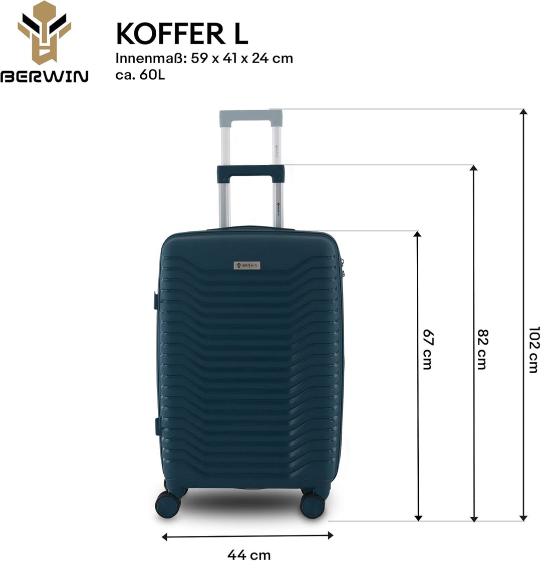 Berwin Reisekoffer aus Polypropylen (PP) Hartschalenkoffer Trolley Koffer Suitcase Luggage Modell Ca
