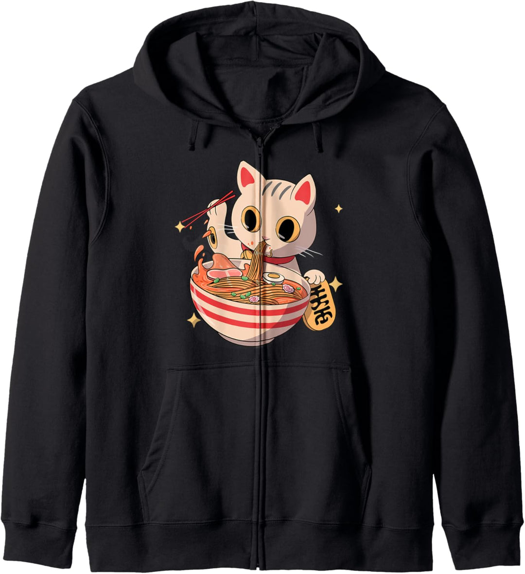 Kawaii Neko Ramen Cute Ramen Cat Japanese Nudeln Anime Kapuzenjacke