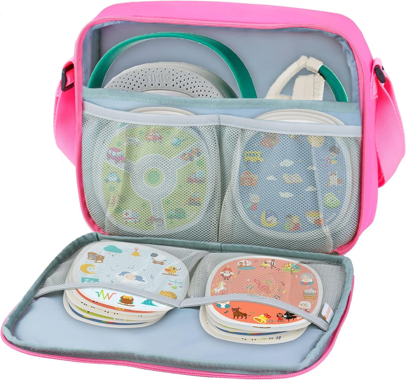 Annmore Tasche für TIMIO Starter Kit, mit Netztaschen für 4 Satz 20 Discs, Rosa, Rosa