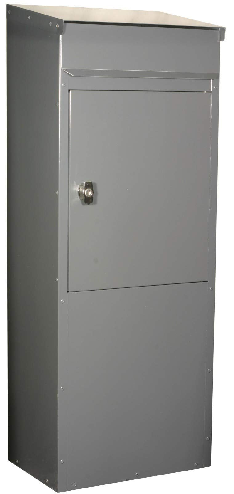 Standbriefkasten Safepost 855 silbergrau (RAL 9006) Briefkasten mit extra grossen Einwurfklappe