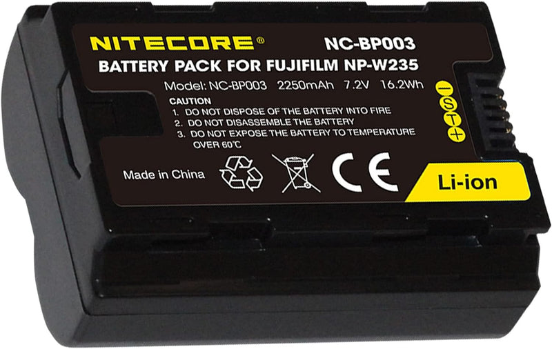 Nitecore NP-W235 Kamera Akku, Alternative zu Fujifilm NP-W235