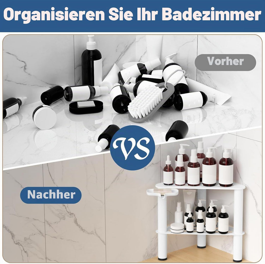 Eck-Duschfusshocker zum Rasieren der Beine, Rostfestigkeit und Rutschfester | Weiss Duschfussstützen