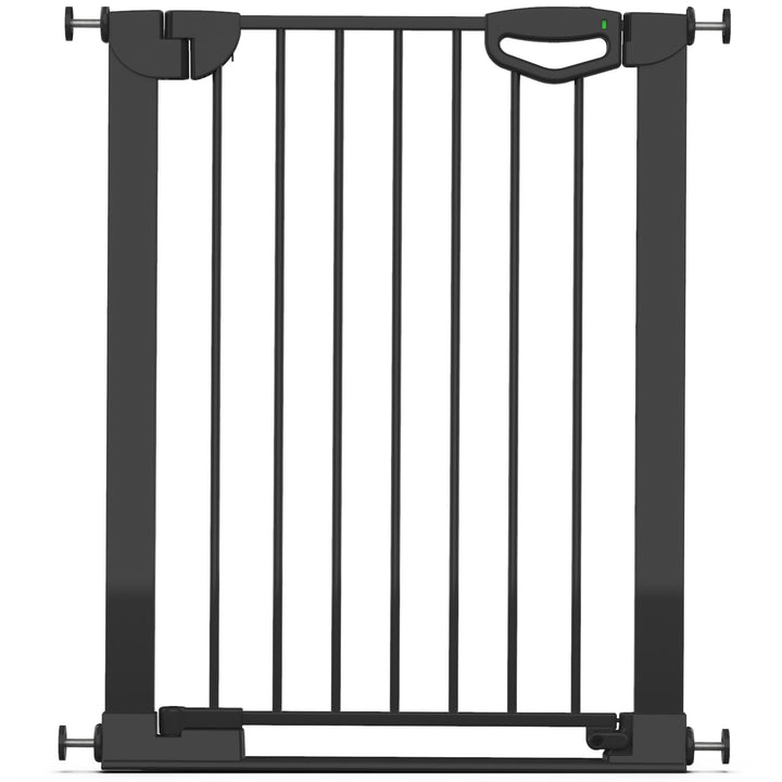 Geuther Türschutzgitter Easylock Flatstep Schwarz I Treppenschutzgitter zum Klemmen oder Bohren I Br