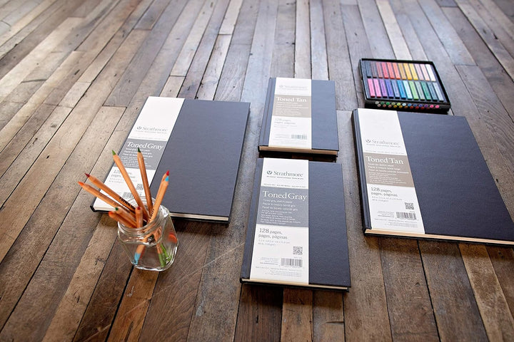 Strathmore 469-108 gebundenes Kunstjournal, 128 Seiten, Grau, 22 x 28 cm 21,6 x 28 cm (8,5 x 11 Zoll