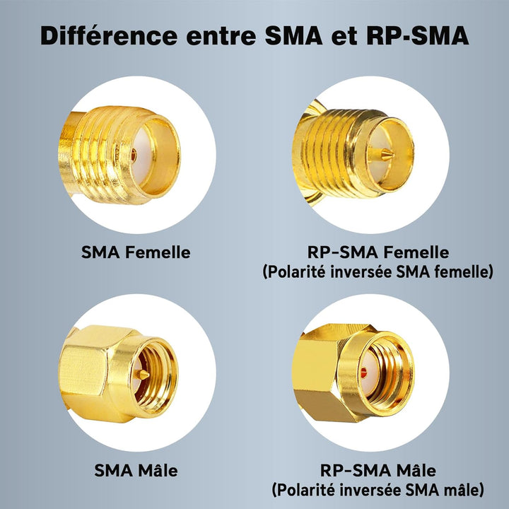 Boobrie 3 m SMA Kabel RG58/U SMA Stecker auf SMA Buchse Verlängerungskabel Antenne SMA 50 Ohm Koaxia