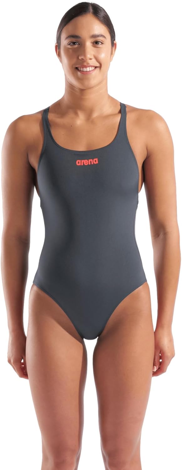 ARENA Damen Women's Team Swimsuit Swim Pro Solid One Piece Swimsuit (1er Pack) 30 Asphalt-bright Cor