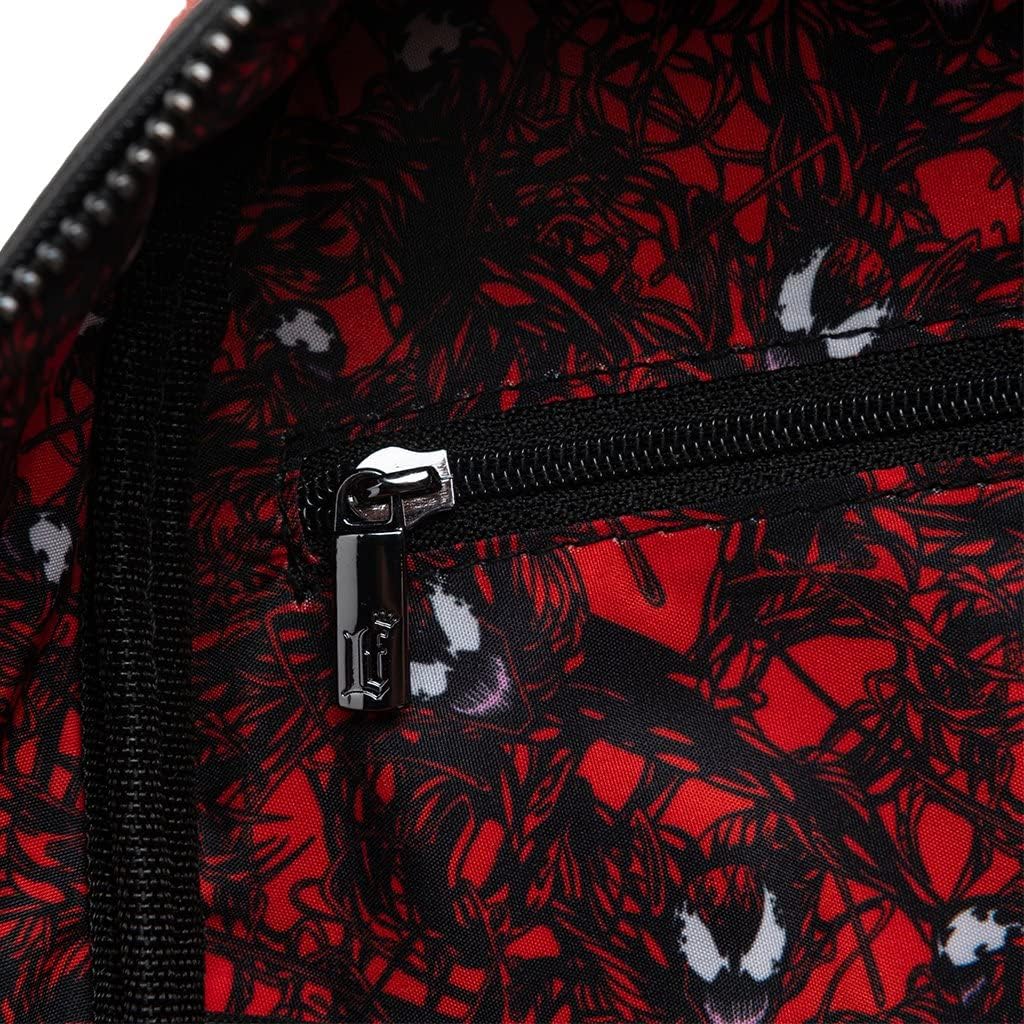 Loungefly Marvel Glow in the Dark Carnage Cosplay Mini-Rucksack, Mehrfarbig, Einheitsgrösse, MVBK021