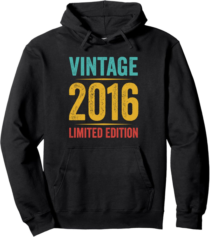 Vintage 2016 7. Geburtstag Pullover Hoodie