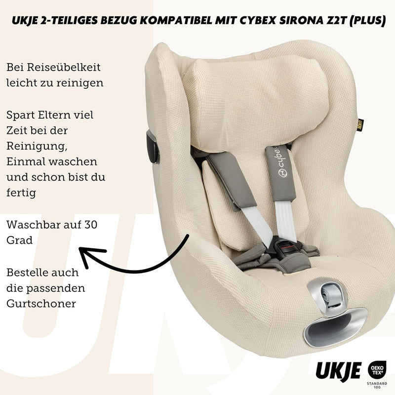 UKJE Schutzabdeckung kompatibel mit Cybex Sirona Z und Sirona T i-size - Autositzbezüge für Kinder -