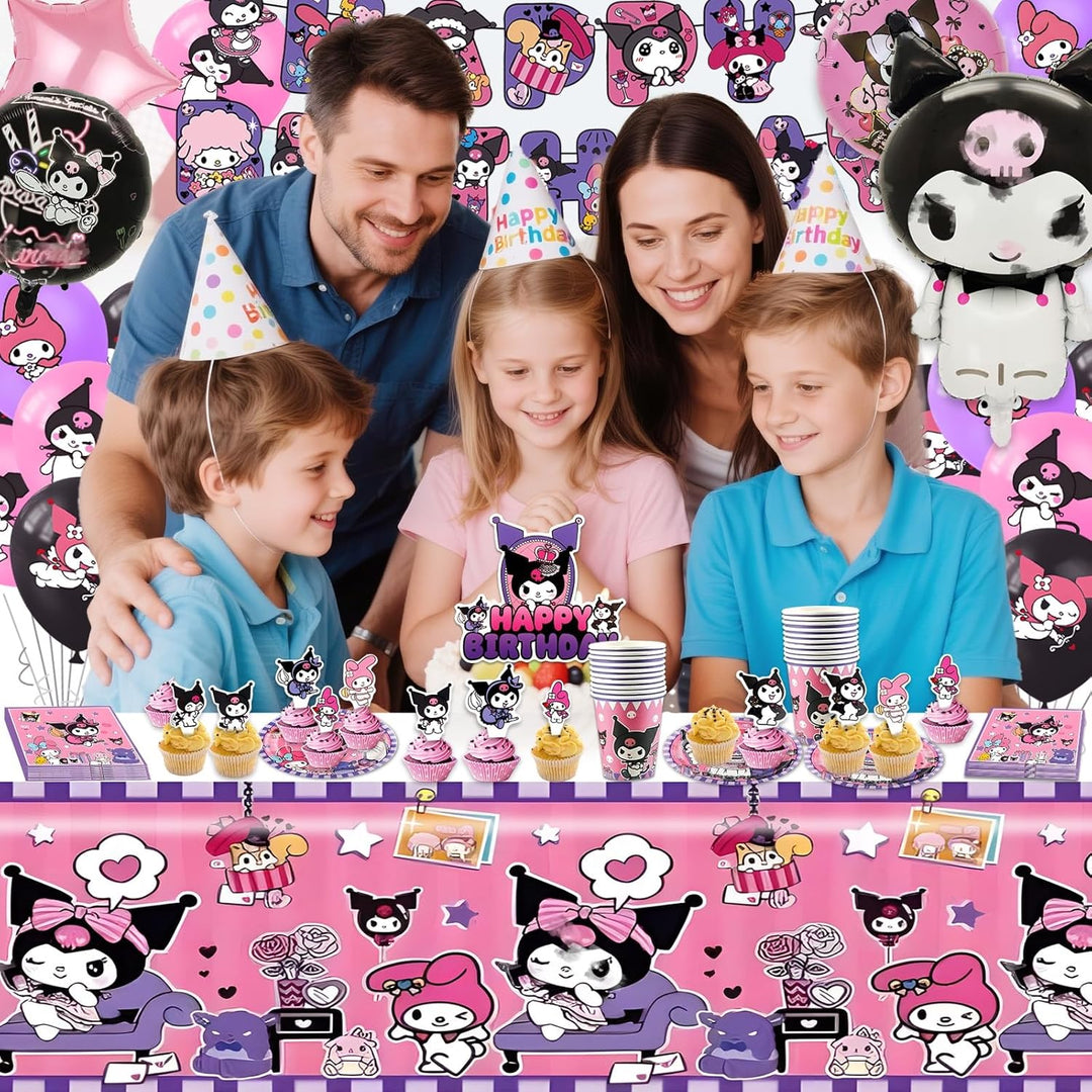 Pappteller Kindergeburtstag Mädchen Kur- Romi Geburtstag Geschirr Set Geburtstagsdeko Partygeschirr