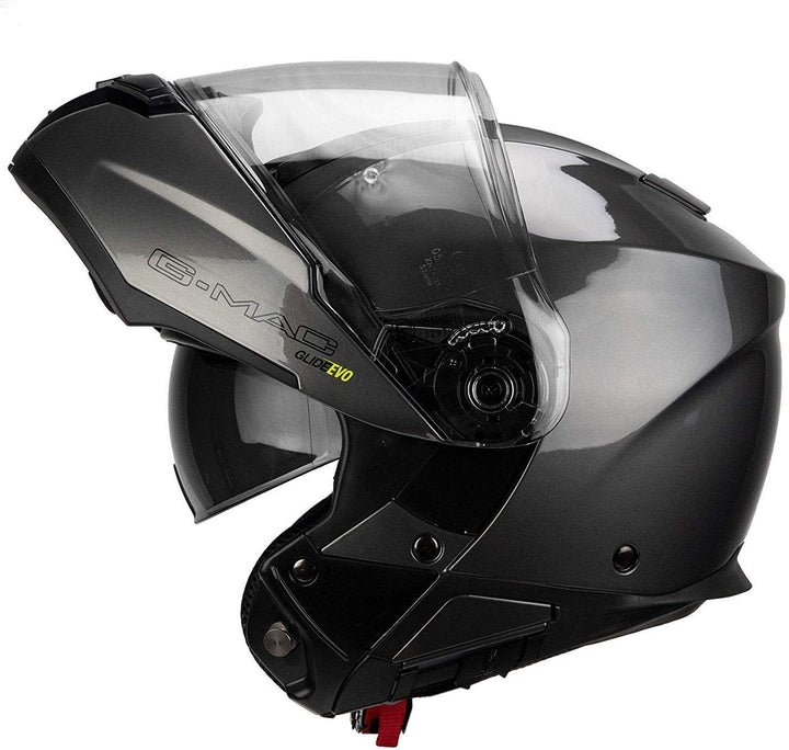G-MAC Glide Evo Motorradhelm mit doppeltem Visier, modular, hochklappbar, ECE 2205 zugelassen