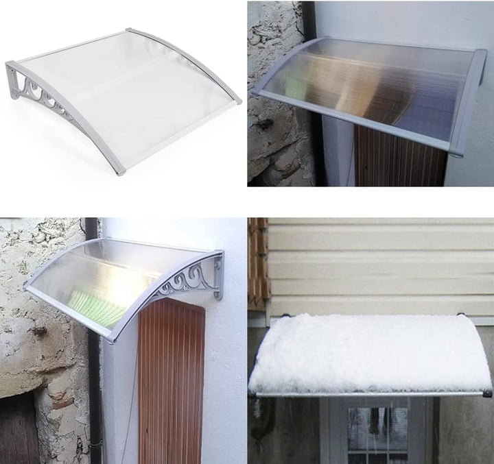 XUANYU Überdachung Haustür aus Aluminium und Polycarbonat, Vordach Haustür, Vordach für Haustür, Tür
