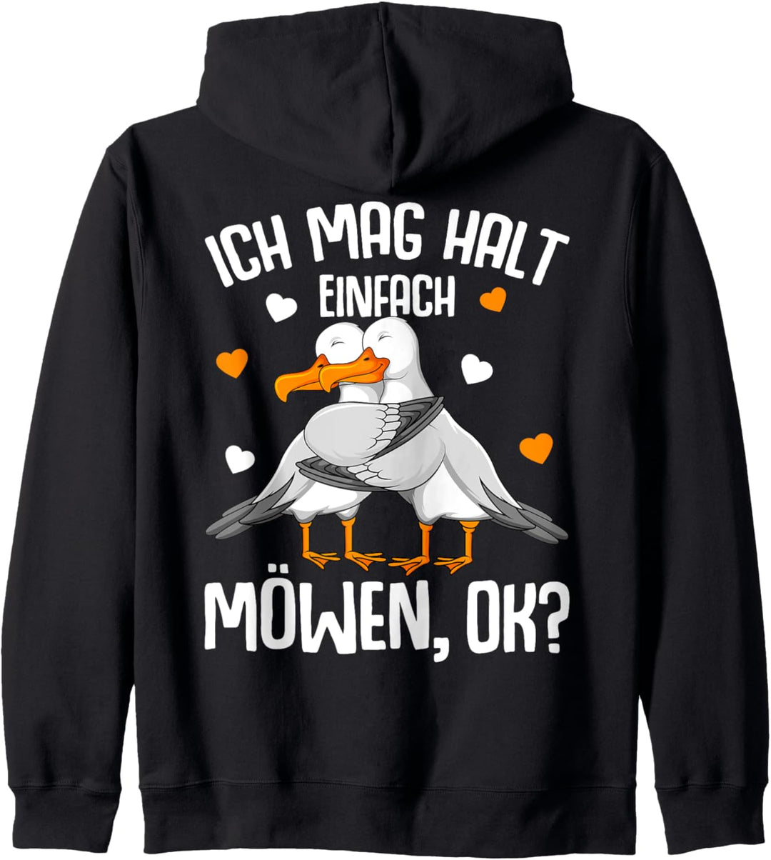 Möwe Ich mag halt Möwen Mädchen Kinder Damen Kapuzenjacke