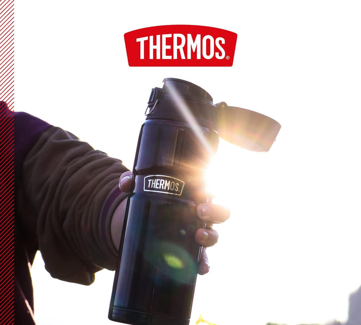 Thermos Stainless King Bottle 0,70l, Midnight Blue, Thermosflasche aus Edelstahl, Safe Flow Lid, spü