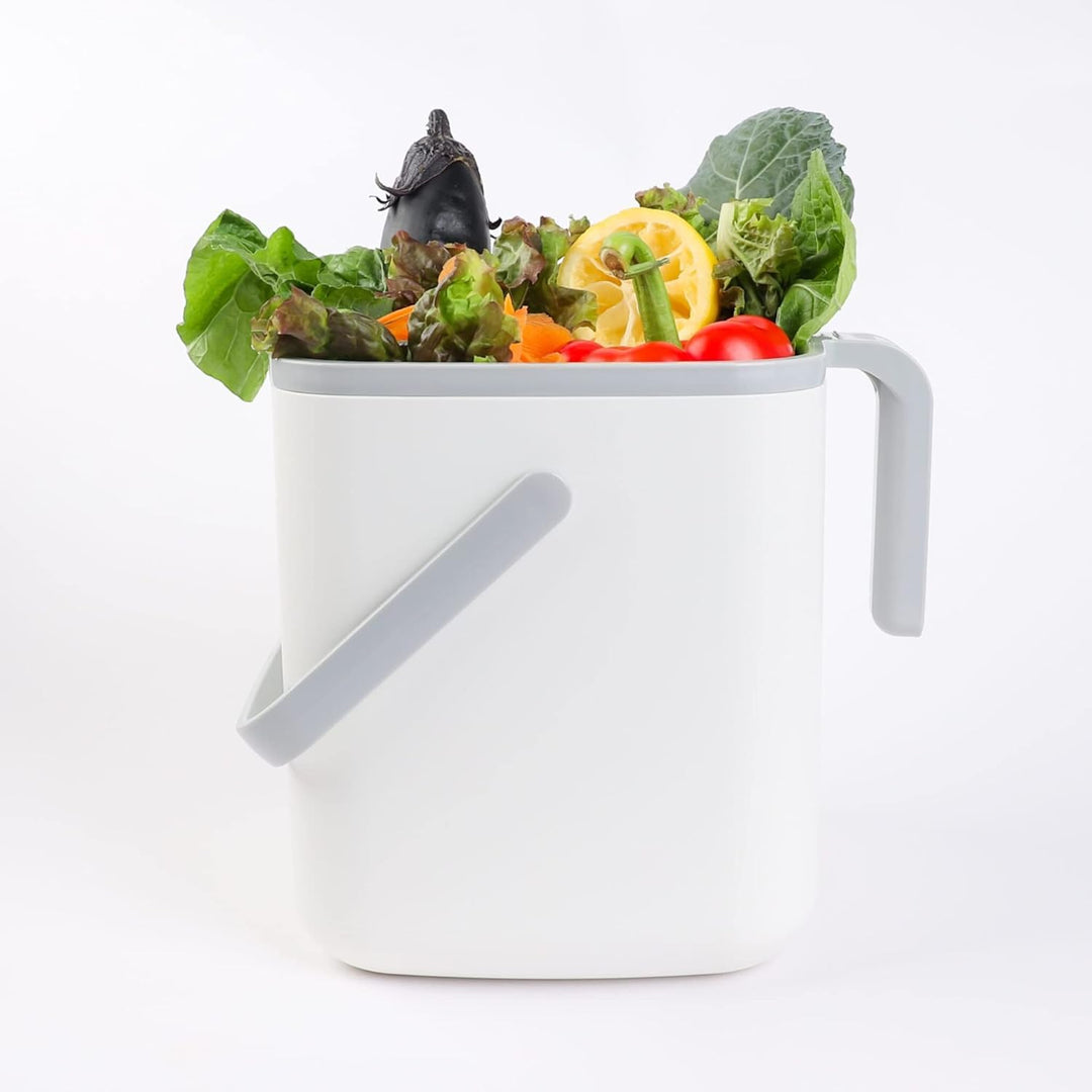BLUE GINKGO Biomülleimer Küche – Kompostbehälter Küche mit Deckel, Griffen | Spülmaschinenfest | Her