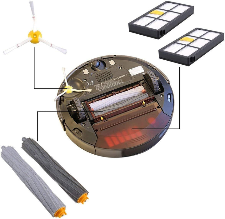 MAXDIRECT Kit Ersatzteile Bürsten Ersatzteile Kompatibel mit iRobot Roomba Serie 800 900 (800 805 85