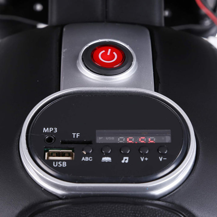 HOMCOM Kindermotorrad Kinder-Elektromotorrad Elektro-Motorrad für Kinder 3-6 Jahren Licht Musik MP3