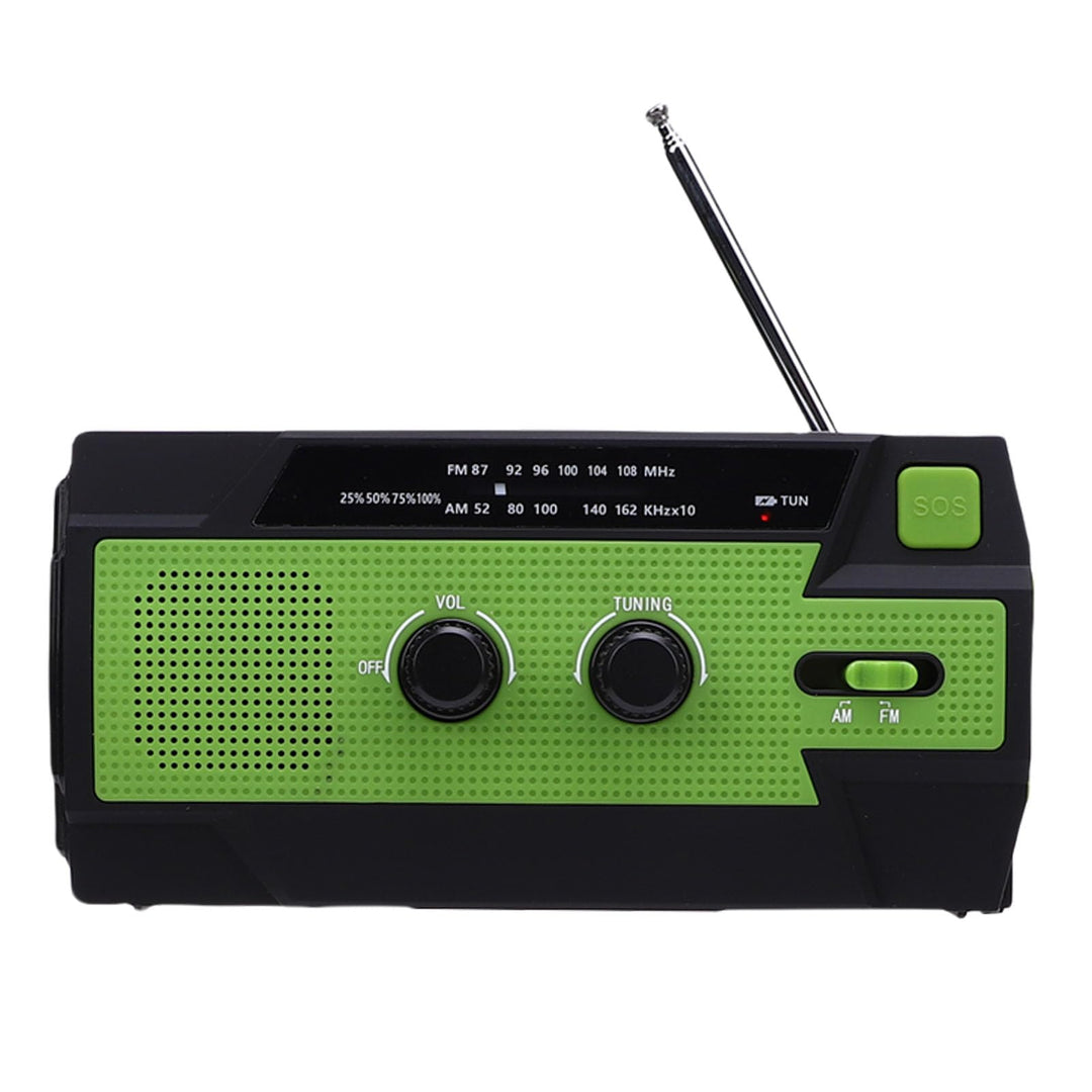TOPINCN Notfallradio, 4000 MAh Handkurbel, Tragbares Solarradio, Wetterradio, Taschenlampe, Notstrom