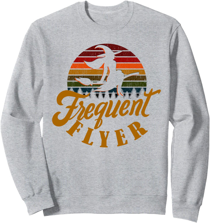 Retro Frequent Flyer Hexen Vintage Halloween Hexen Kostüm Sweatshirt