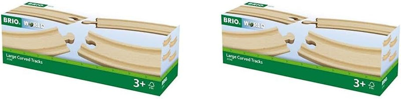 BRIO 33342000-1/1 Gebogene Gleise (E) (Packung mit 2) Einheitsgrösse (Packung mit 2), Einheitsgrösse