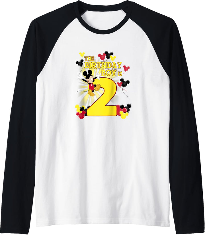 Disney Mickey Mouse The Birthday Boy Is 2 Raglan