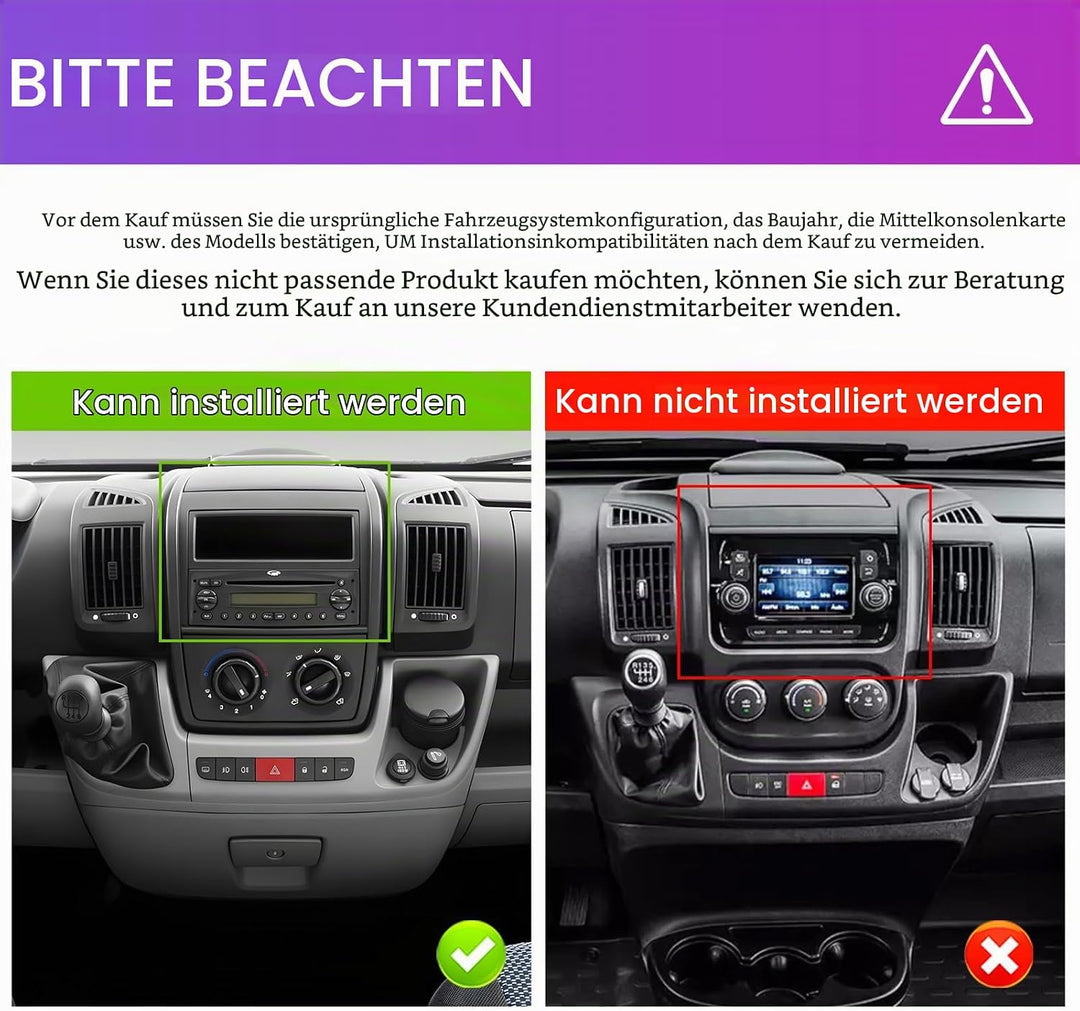 4G+64G Autoradio Android für FIAT Ducato 2008-2015/Peugeot Boxer 2/Citroen Jumper 2011-2015 9 Zoll W