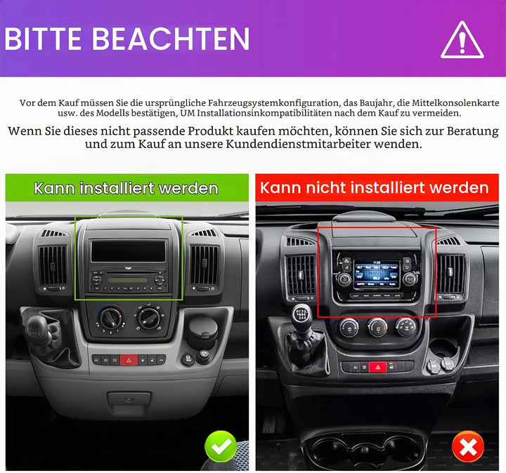 4G+64G Autoradio Android für FIAT Ducato 2008-2015/Peugeot Boxer 2/Citroen Jumper 2011-2015 9 Zoll W