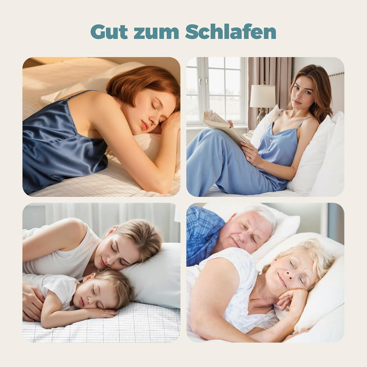 Grounding Mat, Erdungsmatte Erdungslaken fürs Bett, 95% Bio-Baumwolle + 5% Reine Silberfaser, ideal