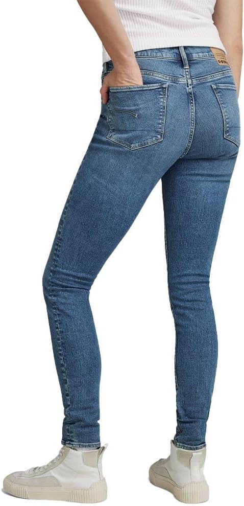 G-Star Damen 3301 Skinny Jeans 25W / 30L Blau (Faded Miami Blue D05175-d188-g141), 25W / 30L Blau (F