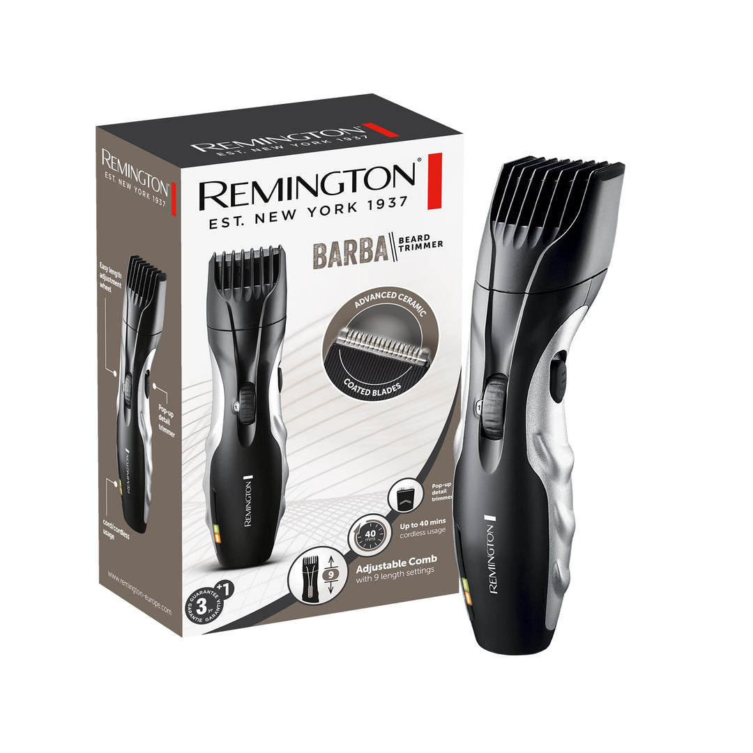 Remington Barttrimmer Herren Set MB320C (keramikbeschichtete Klingen, 9 Längeneinstellungen, Netz-/A