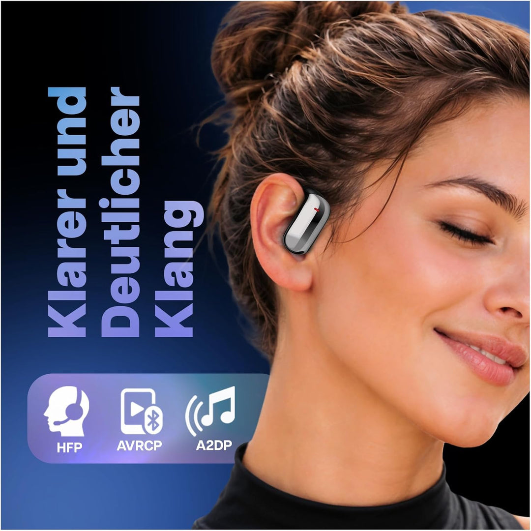 MMOBIEL KI Übersetzer Ohrhörer Echtzeit 148 Sprachen mit App (Android & iOS) –Bluetooth 5.1 Open-Ear