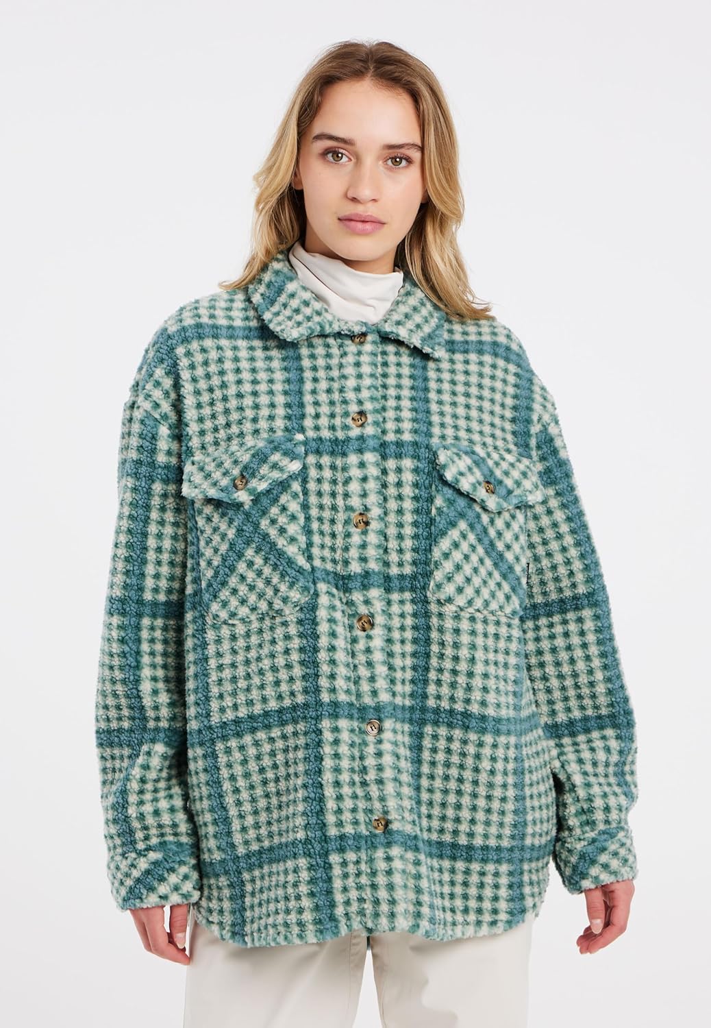 Protest Damen Shacket PRTAKINO Crocodile Green M, Crocodile Green M