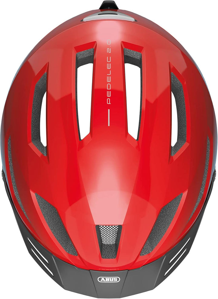 ABUS Stadthelm Pedelec 2.0 - Fahrradhelm mit Rücklicht und Regenhaube - für den Stadtverkehr - für D
