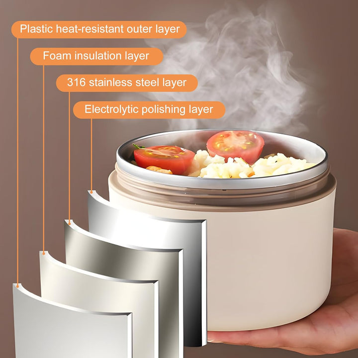 4 Stück Thermobehälter für Essen, 2 * 420ml+ 2 * 620ml, Thermo Lunchbox Edelstahl Mit Tasche, Thermo