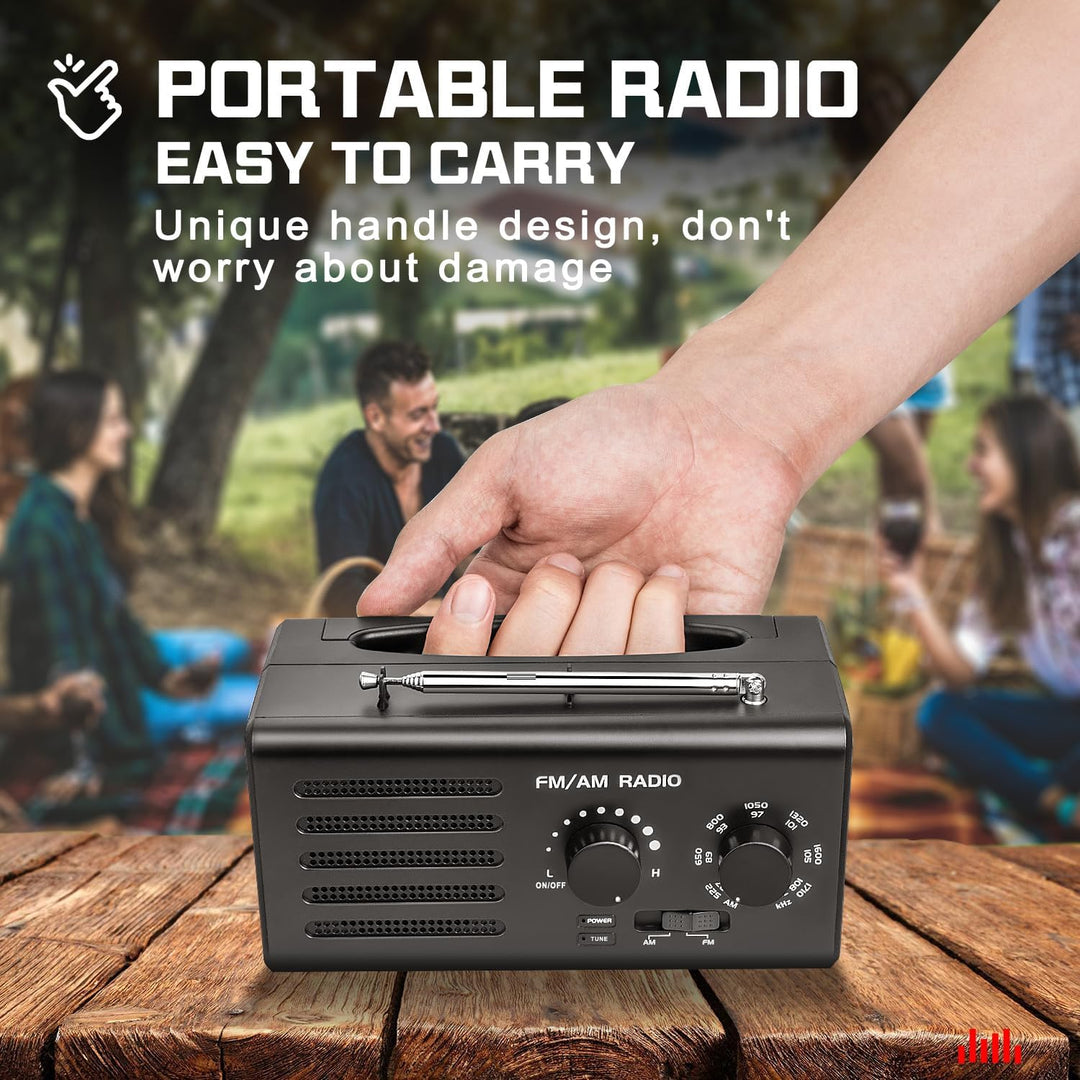 Tendak Tragbares Radio Batteriebetrieben FM/AM/UKW, Transistorradio unterstützt USB-Stromversorgung/