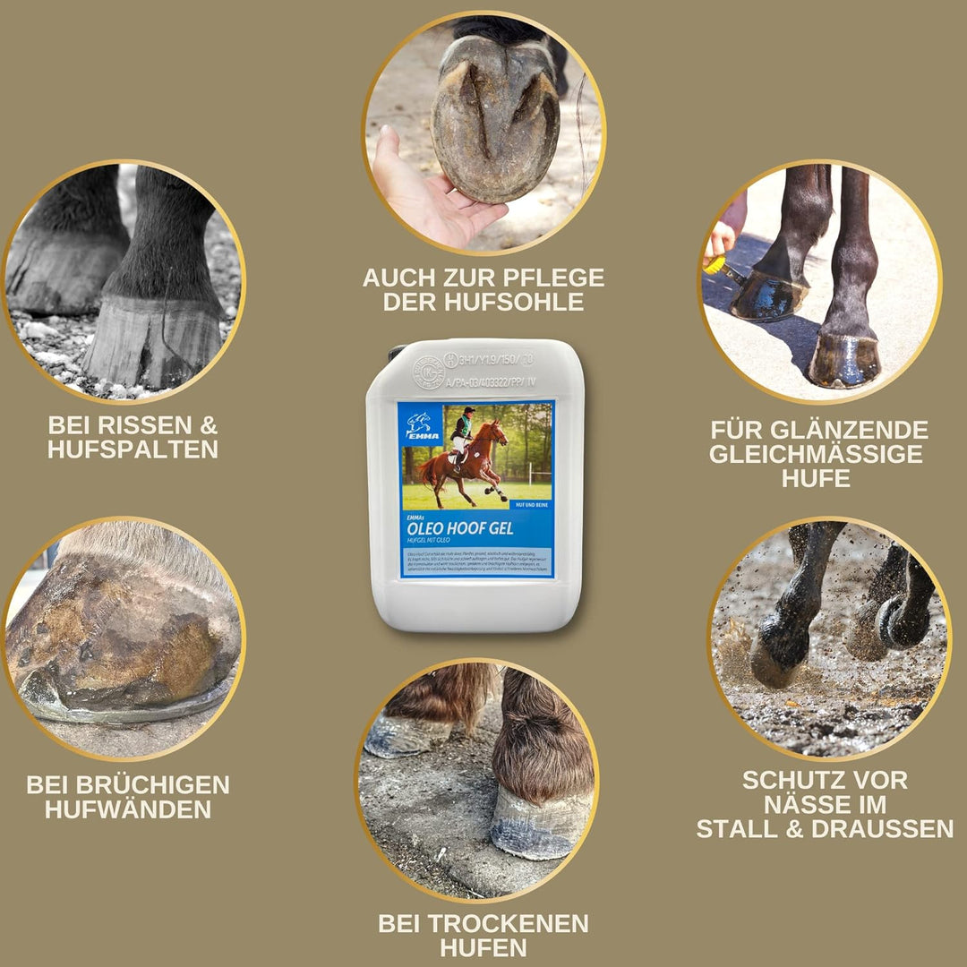 EMMA Huföl Pferde Kanister 2,5L Hufbalsam Pferde - Huffett Pferde I Hufpflege Hufe & Strahl I gegen