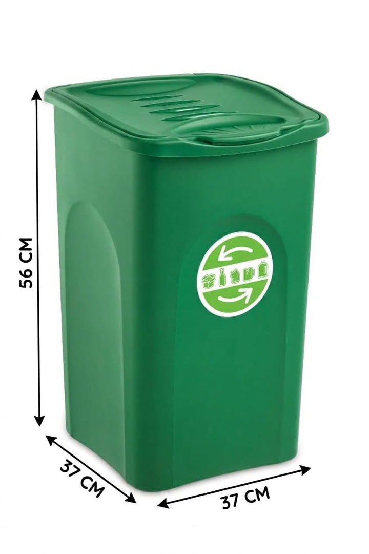 Stefanplast Begreen Abfalleimer, 50 l, Grün, Gr&amp;