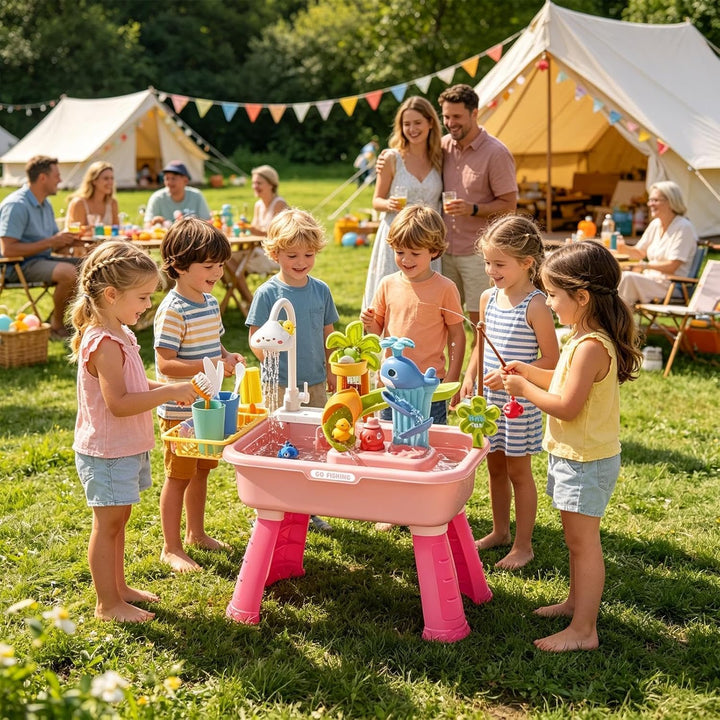Wassertisch Für Kinder, Wasseraktivitätstisch Für Kleinkinder, Wasser- Und Sandspieltische Im Freien