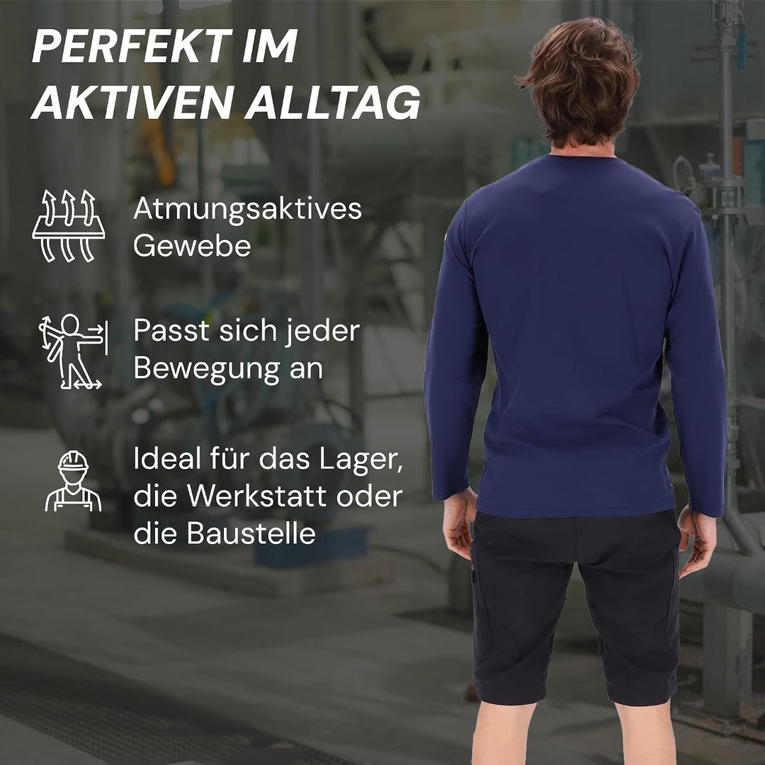 PUMA Workwear Advanced Kollektion - Longsleeve Herren Pullover - Brusttasche und Utility Fach an der
